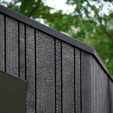 Charred shou sugi ban timber cladding